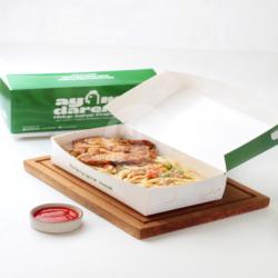 Spagetti Carbonara With Grilled Chicken