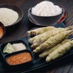 Sate Taichan Telor Gulung   Nasi Putih