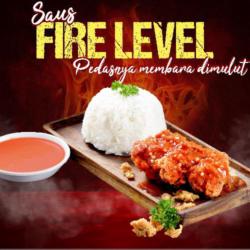 Nasi Ayam Saus Fire Level