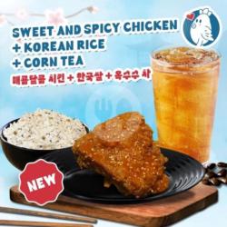 Paket Ayam Sweet And Spicy   Corn Tea