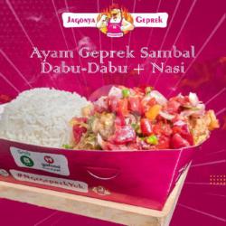 Ayam Gerpek Sambal Dabu Dabu   Nasi