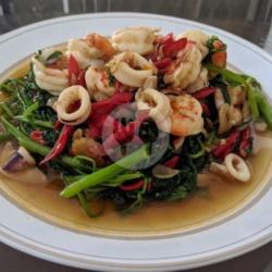 Mukbang Cah Kangkung Udang Cumi Seafood