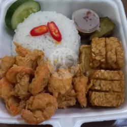 Nasi Udang Krispy Komplit