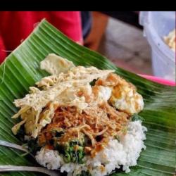 Nasi Pecel Lauk Hati Ampela Goreng