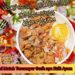 Rice Bowl Chicken Skin Sambal Matah