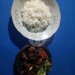 Lalapan Belut   Nasi