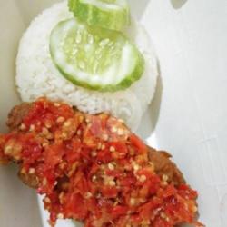 (nasi) Ayam Geprek Sambal Mantah