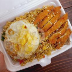 Mie Goreng Pedas Telur Chiken Katsu Mini