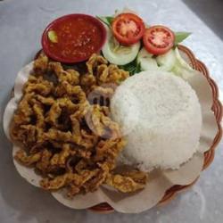 Nasi Lalapan Belut Kremes