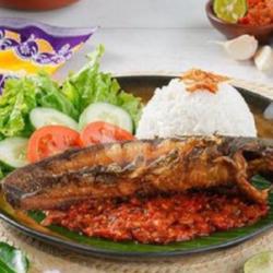 Ikan Lele Geprek   Nasi