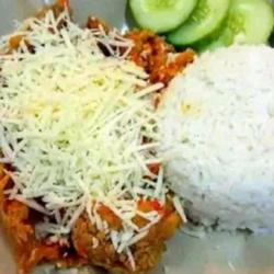 Ayam Geprek, Nasi, Keju