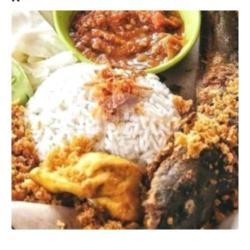 Nasi Pecel Lele Kremes Tahu Tempe Kremes