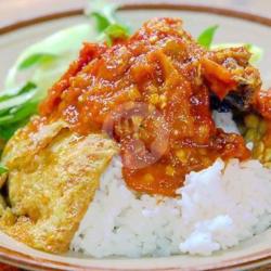 Telur Dadar Penyet   Nasi