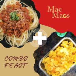 Combo Feast: Country Style Mac N Cheese   Spaghetti Bolognese