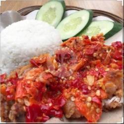 Ayam Geprek Crispy   Nasi Putih