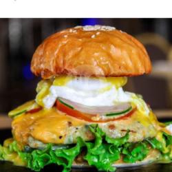 Chicken Burger Egg Benedict