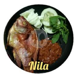 Pecel Nila Goreng Sambal Lalapan