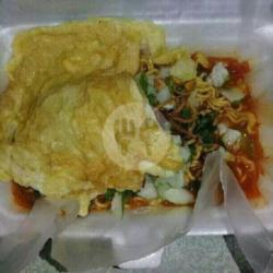 Indomie Goreng Tumis Basah Pedas Seger   Cabe Rawit   Sayur   Telok Dadar