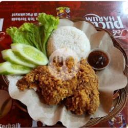 Paket Nasi Ayam Geprek Saus Barbeque Spicy