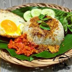 Nasi Penyet Telur