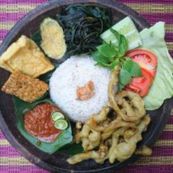 Nasi Usus Ayam Komplit