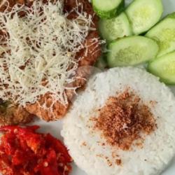 Nasi Telur Geprek Keju