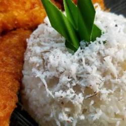 Pulut Ketan Kelapa Putih Pisang Goreng