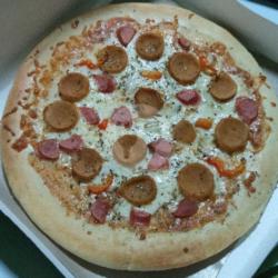 Pizza Medium Fb ( Full Beef ) Sosis