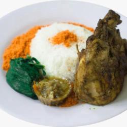 Nasi Putih Dada Panggang