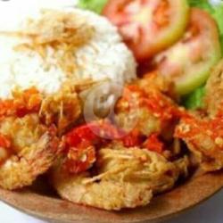 Nasi Udang Tepung Geprek