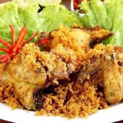 Ayam Goreng Kremes   Nasi   Tahu. Lalap. Sambel Cobek