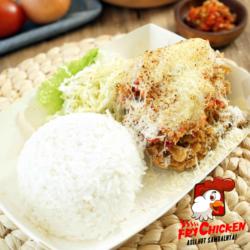 Fried Chicken Sambel Geprek   Mozarella Cheese