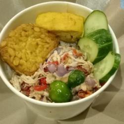 Ricebowl Ayam Suir Sambal Matah Asli Bali Gratis Es Teh