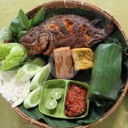 Nasi Timbel Nila Goreng Komplit