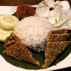 Lalapan Tempe   Nasi