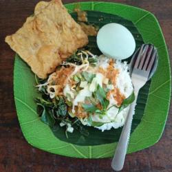 Nasi Pecel Telor Asin