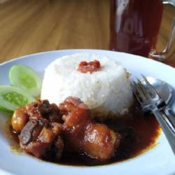 Nasi   Ayam Kecap Cabe Rawit   Kerupuk   Sambel