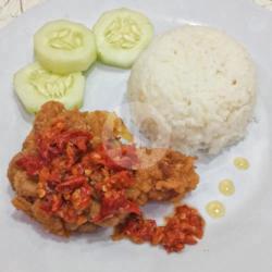 Ayam Geprek Sambal Bawang (dada) Level 1-5   Nasi