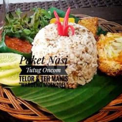 Paket Nasi Tutug Oncom (to) Telor (nasi To, Telor, Tahu, Tempe, Lalapan, Sambal,   Es Teh Manis)