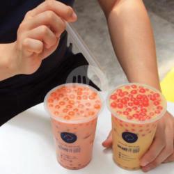 Mango Pop Pop With Stawberry Milk Tea