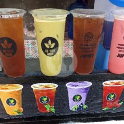 Eh Teh Jumbo Matcha, Taro Milk Tea, Mango Milk Tea, Strawberry Milk Tea, Choco Milk Tea, Cappucino Milk Tea