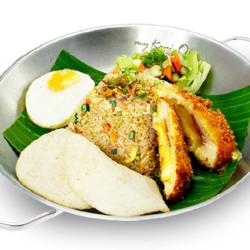 Chiken Cordon Blue Fried Rice