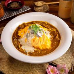 Beef Shabu And Creamed Mushroom Omelette Curry