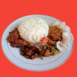 Nasi Rames Tongkol Pedas