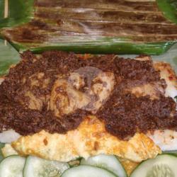 Nasi Bakar Rendang Ayam