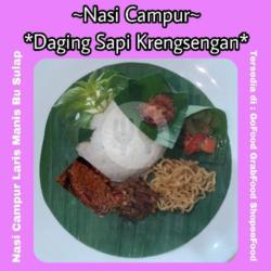 Nasi Campur Daging Sapi Krengsengan