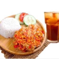 Paket Ayam Geprek Sambal Bawang Nasi Es Teh