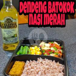 Dendeng Batokok Nasi Merah