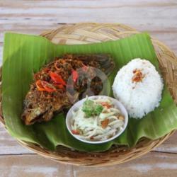 Nasi   Gurame Nyat Nyat   Plecing Kangkung   Sambal