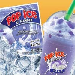 Pop Ice Taro Toping Meses Pelangi,choco Chips